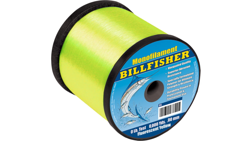 Billfisher Bulk Mono 1lb Spool 20lb 3400yd Flourescent Yellow, SS1F-20