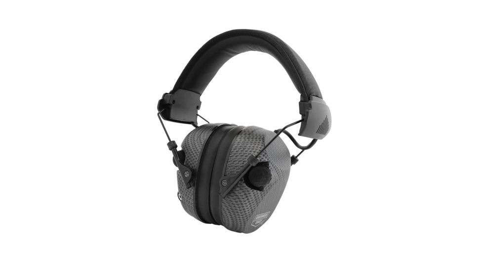 Birchwood Casey 43250 EKrest Electronic Earmuff 26 DB Black Carbon Fiber, BC-43250