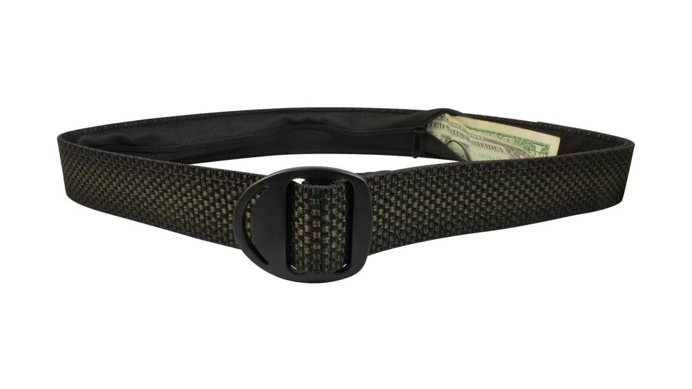 Bison Designs Crescent Money Belt Black 38MM-Mist-Large