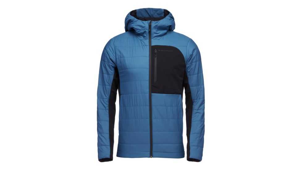 Black Diamond Aspect Wool Hoodie - Men's, Astral Blue-Black, Large, AP7460409035LRG1