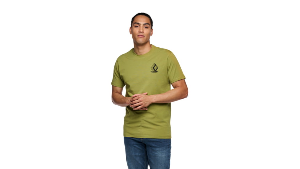 Black Diamond Boulder Short Sleeve T-Shirt - Mens, Camp Green, Medium, AP7524043039MED1