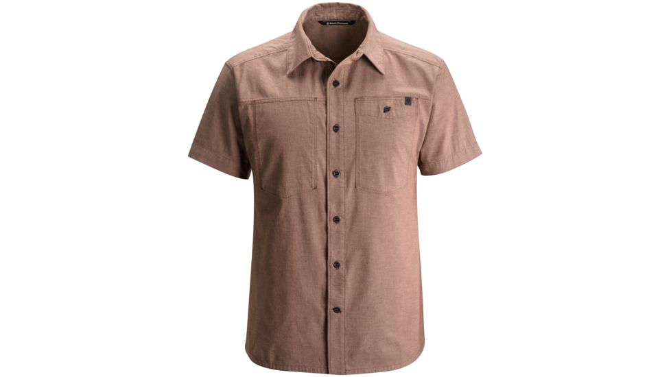 Black Diamond Chambray Modernist Short Sleeve Shirt - Men's-Rust-Large