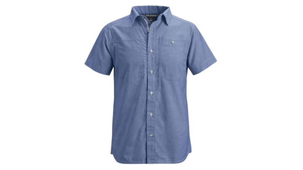 Black Diamond Chambray Modernist Short Sleeve Shirt - Mens