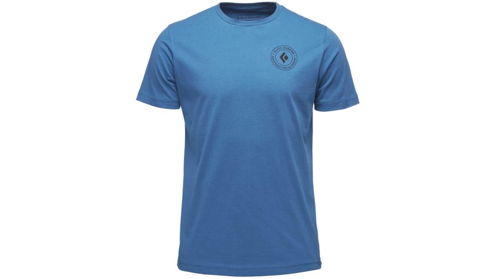 Black Diamond Circle Logo Mens Short Sleeve Tee Shirt, Denim, Medium, APY6GI427MED1