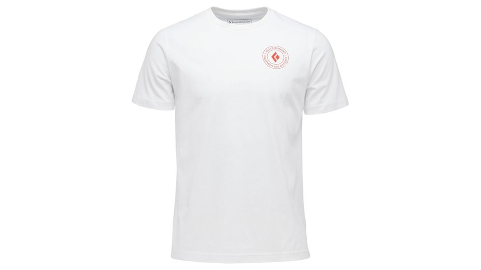 Black Diamond Circle Logo Mens Short Sleeve Tee Shirt, White, Large, APY6GI100LRG1