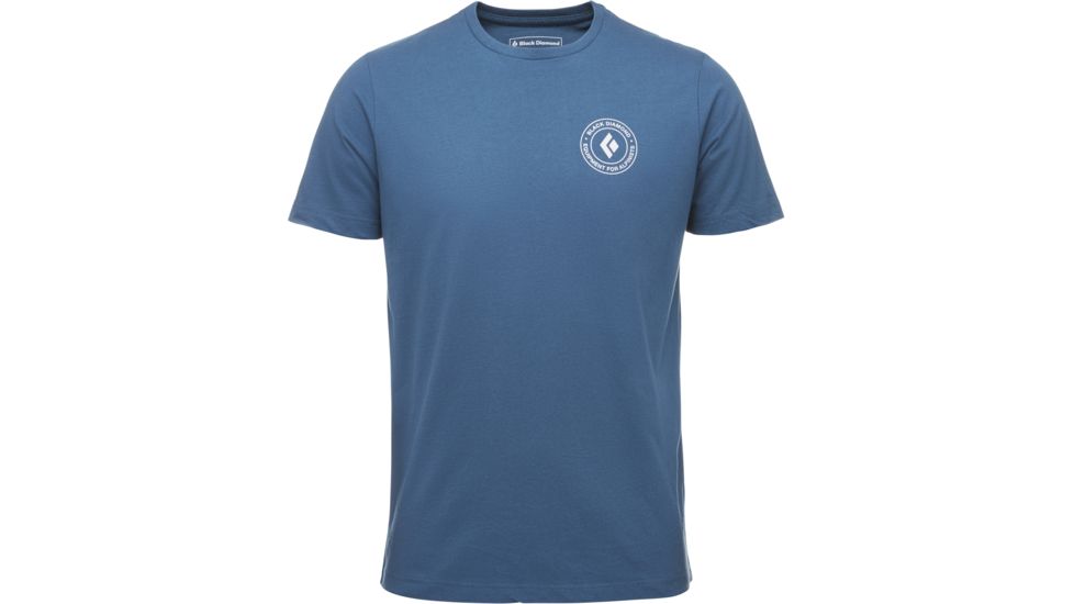 Black Diamond Circle Logo Short Sleeve Tee Shirts - Mens, Midnight, Small, APY6GI407SML1