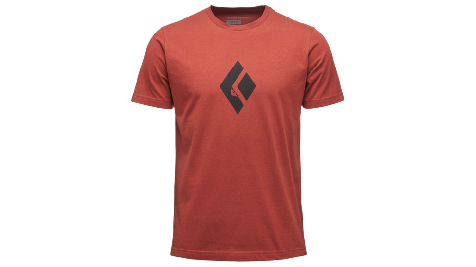 Black Diamond Climb Icon Logo Mens Short Sleeve Tee Shirt, Brick, Small, APM3QN605SML1