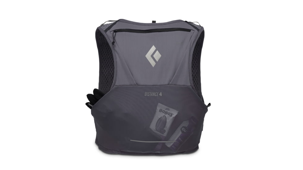 Black Diamond Distance 4 Hydration Vest Backpack, Carbon, Medium, BD6800300003MED1