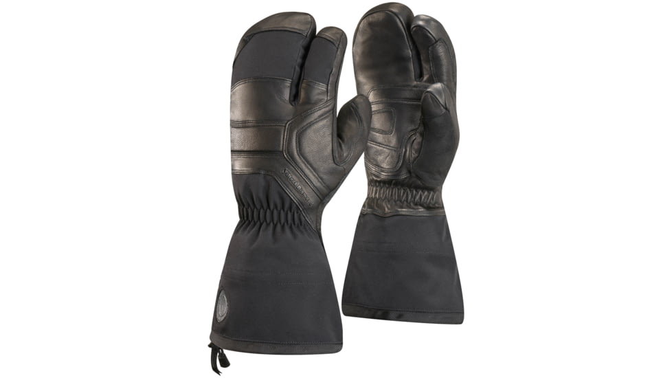 Black Diamond Guide Finger Gloves, Black, Extra Small, BD8010480002XSM1