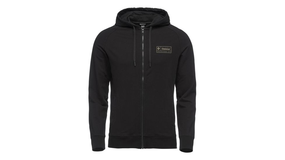 Black Diamond Heritage Logo FZ Hoodie - Men's Black Extra Large AP7300280002XLG1