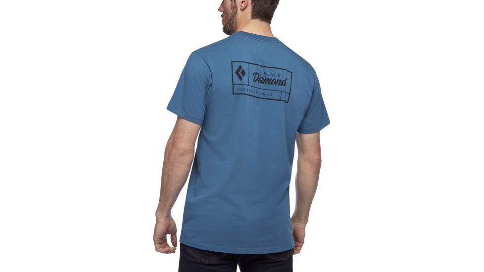 Black Diamond Heritage Short Sleeve T-Shirt - Mens, Astral Blue, Medium, AP7300474002MED1