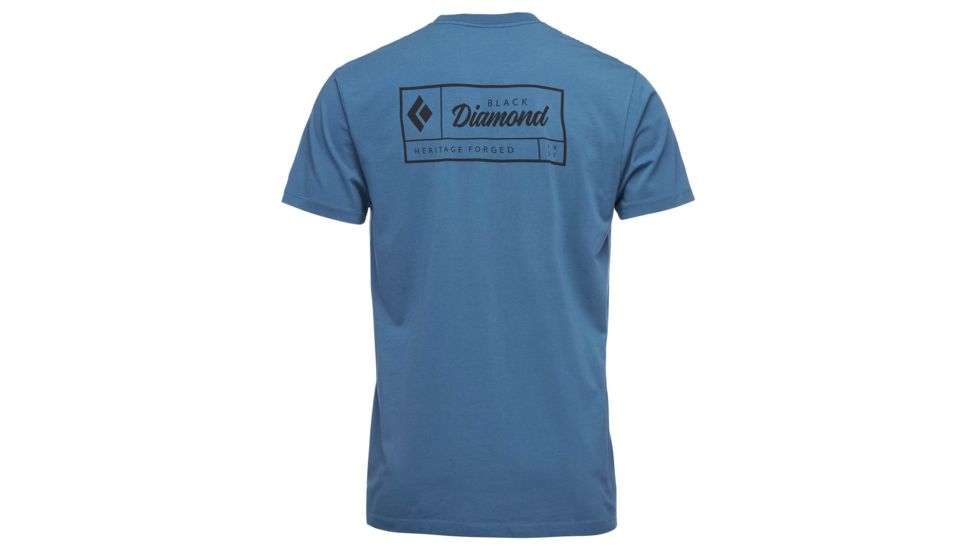 Black Diamond Heritage Short Sleeve T-Shirt - Mens, Astral Blue, Medium, AP7300474002MED1