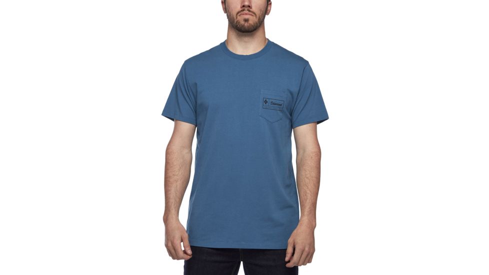 Black Diamond Heritage Short Sleeve T-Shirt - Mens, Astral Blue, Medium, AP7300474002MED1