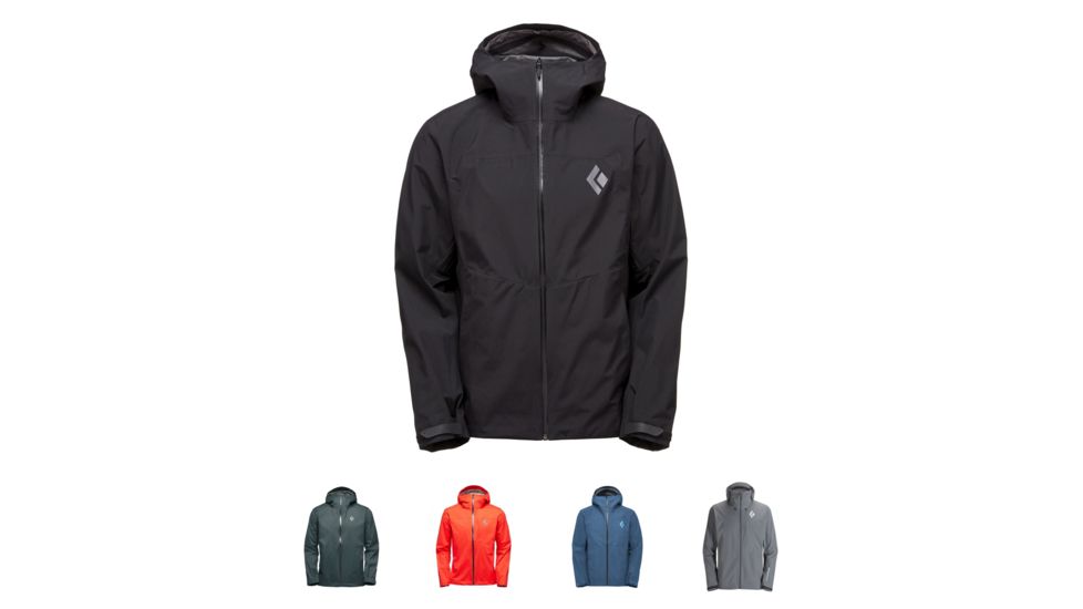 Black Diamond Liquid Point Shell Jacket - Men, Black, Deep Forest, Hyper Red, Midnight, Nickel