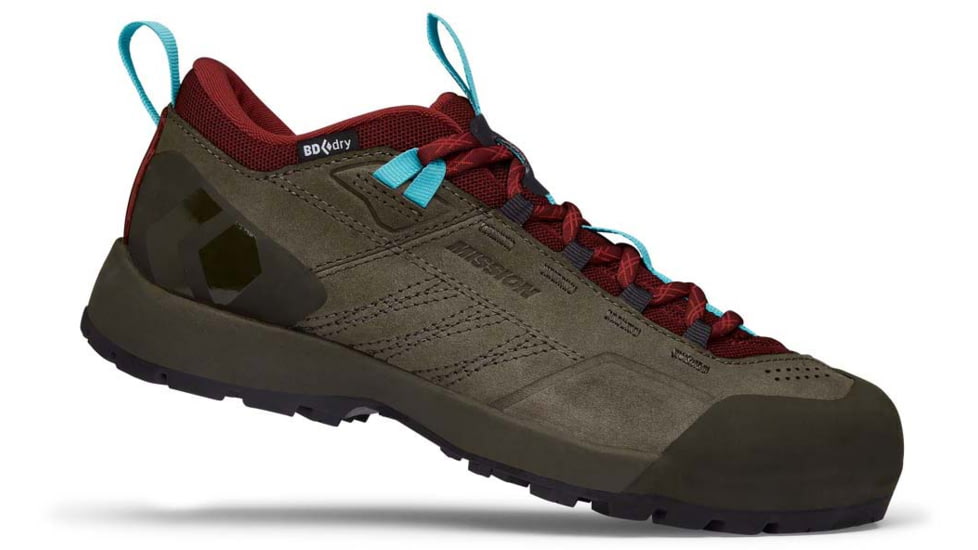 Black Diamond Mission Leather LW WP Approach Shoes - Womens, Malted/Grenadine, 6, BD58003394260601