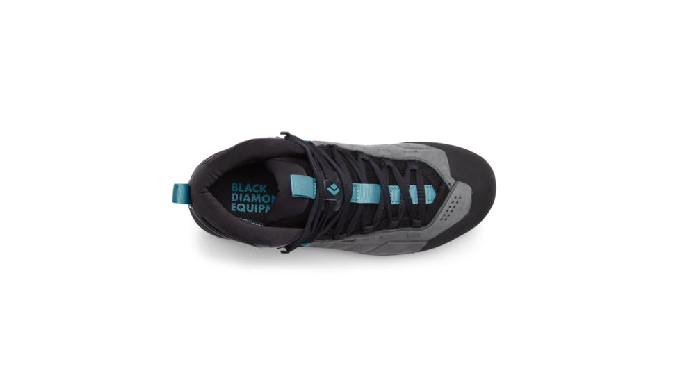 Black Diamond Missn Leather Mid WP Approach Shoes - Womens, Steel Grey/Costal Blue, 10, BD58002793751001