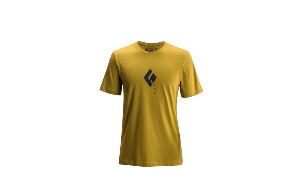 Black Diamond Placement Short Sleeve Tee Shirt- Men's, Curry, Extra Large APX9ZQ722XLG1