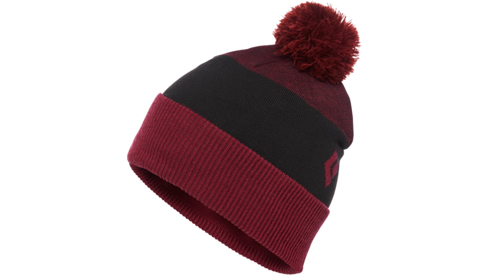 Black Diamond Pom Beanie - Unisex, Bordeaux-Black, All Sizes, AP7210029061ALL1