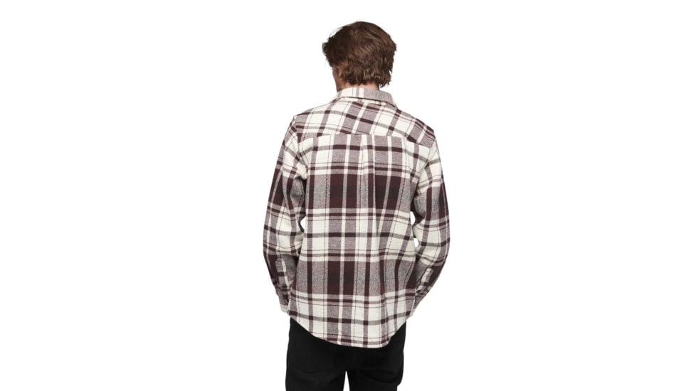 Black Diamond Project Heavy Flannel - Mens, Burgundy/Off White Plaid, Extra Large, AP7440649517XLG1