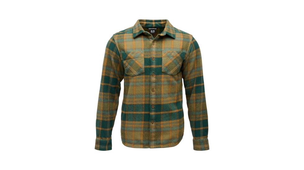 Black Diamond Project Heavy Flannel - Mens, Deep Woods/Laurel Green/Flax, Extra Large, AP7440649721XLG1