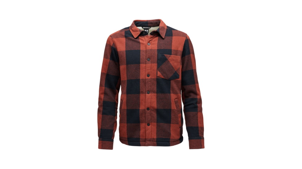 Black Diamond Project Lined Flannel - Mens, Iron Red/Black, Medium, AP7440659633MED1
