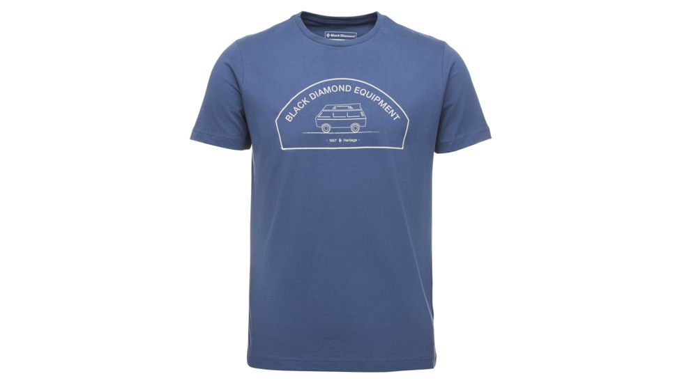 Black Diamond Rock Van Short Sleeve T-Shirt - Mens, Ink Blue, Extra Large, APD34M421XLG1
