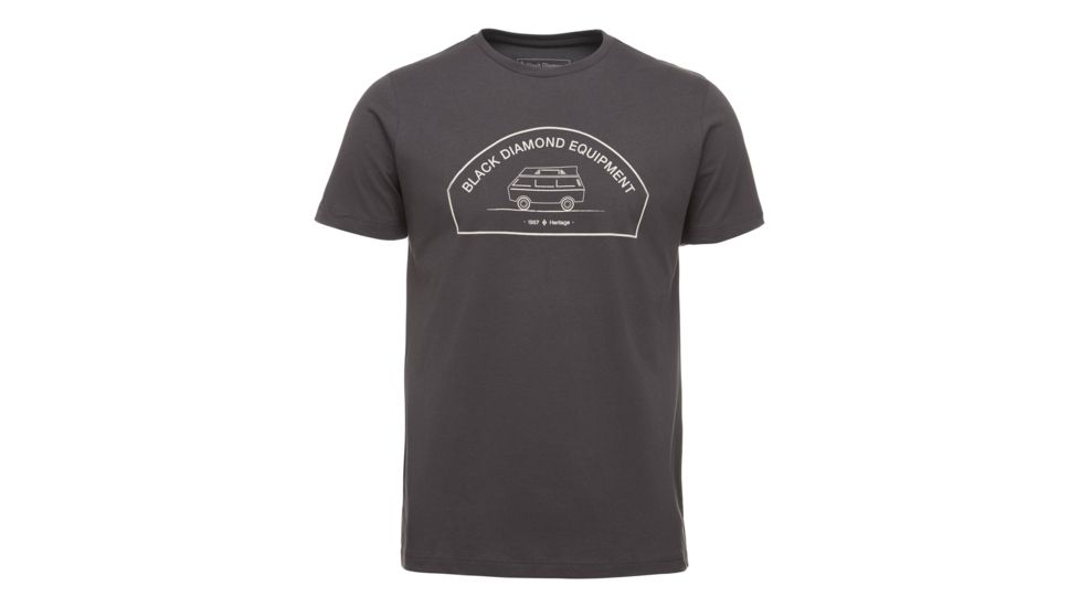 Black Diamond Rock Van Short Sleeve T-Shirt - Mens, Smoke, Medium, APD34M022MED1