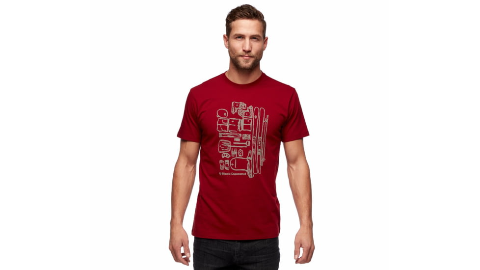 Black Diamond Ski Gear Tee - Mens, Dark Crimson, Extra Small, AP7300746003XSM1
