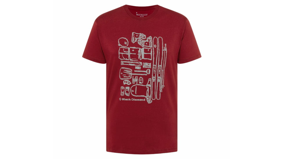 Black Diamond Ski Gear Tee - Mens, Dark Crimson, Extra Small, AP7300746003XSM1