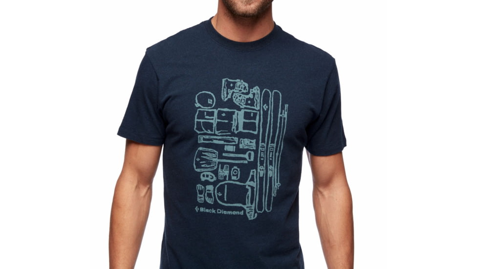 Black Diamond Ski Gear Tee - Mens, Eclipse Heather, Small, AP7300745009SML1