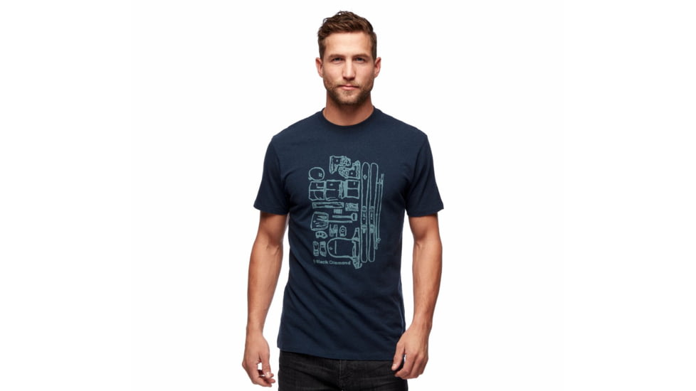 Black Diamond Ski Gear Tee - Mens, Eclipse Heather, Small, AP7300745009SML1