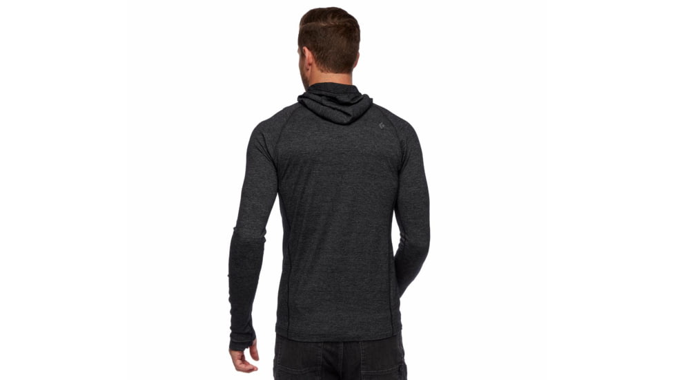 Black Diamond SLTN Wool Bslyr Half Zip Hoody - Mens, Black, Extra Large, AP7600220002XLG1