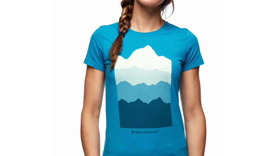 Black Diamond SS Vista Tee - Womens, Azul, Small, AP7300494004SML1