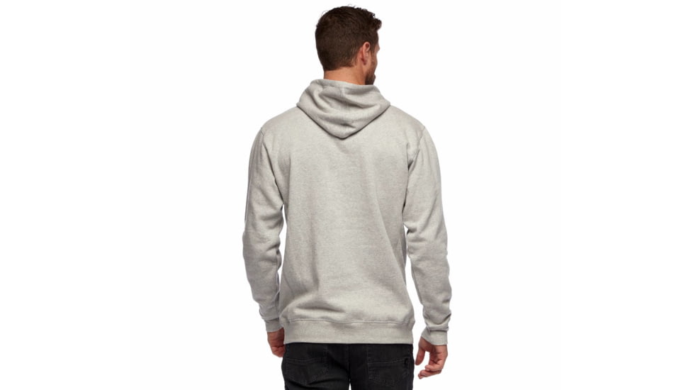 Black Diamond Stacked Logo Hoody - Mens, Nickel Heather, Extra Small, AP7301101014XSM1