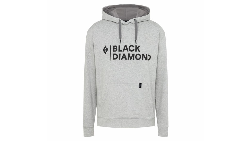 Black Diamond Stacked Logo Hoody - Mens, Nickel Heather, Extra Small, AP7301101014XSM1