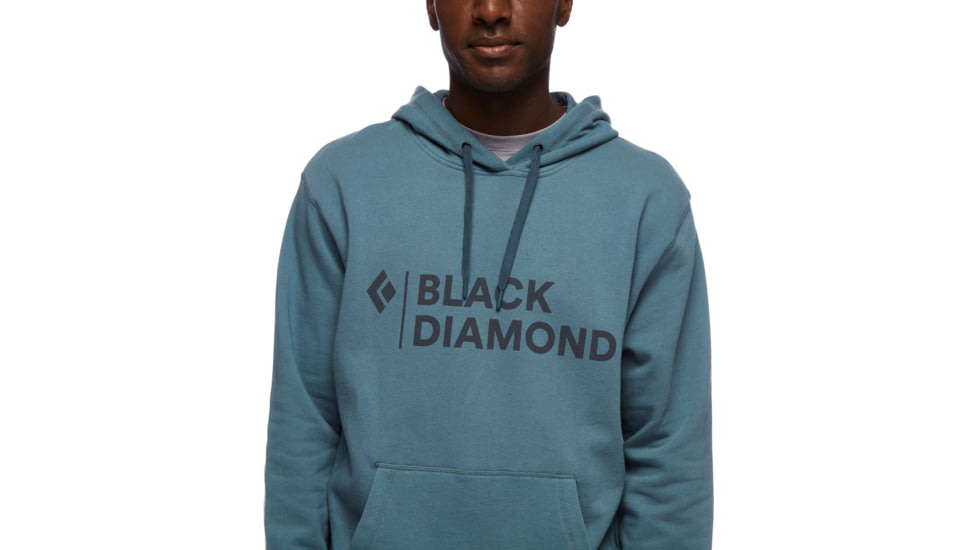 Black Diamond Stacked Logo Hoody - Mens, Storm Blue, Large, AP7301104030LRG1
