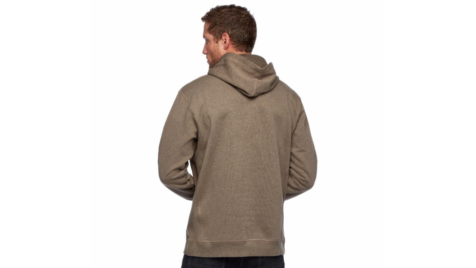 Black Diamond Stacked Logo Hoody - Mens, Walnut Heather, Large, AP7301109046LRG1