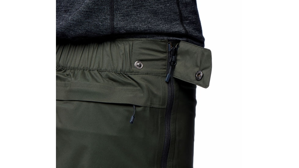 Black Diamond Stormline Str Fl Zp Rn Pants - Mens, Cypress, Large, APZ9LC3021LRG1