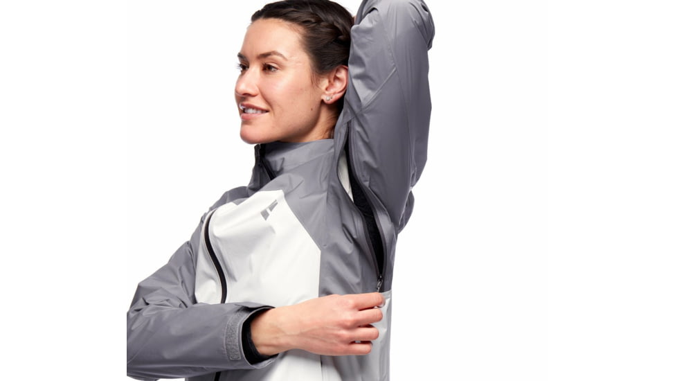 Black Diamond Stormline Stretch Rain Shell - Womens, Aluminum/Ash, Small, APM6979197SML1