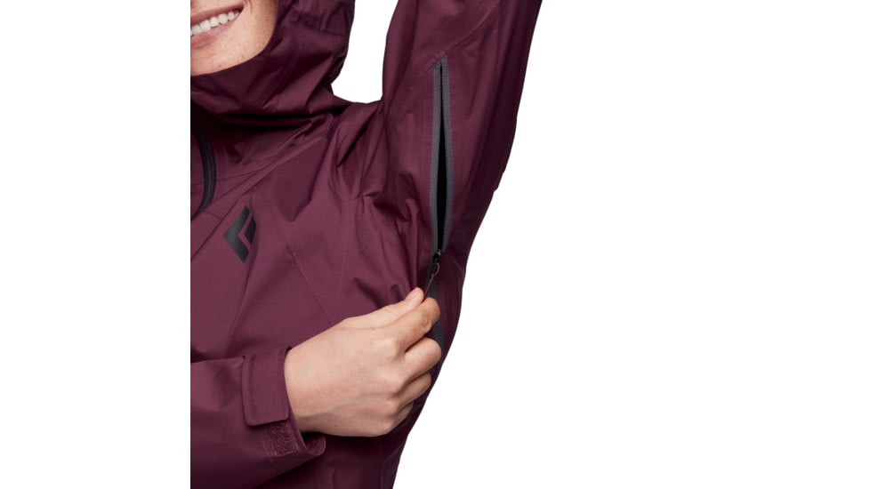 Black Diamond StormLine Stretch Rain Shell - Womens, Blackberry, Large, APM6975016LRG1