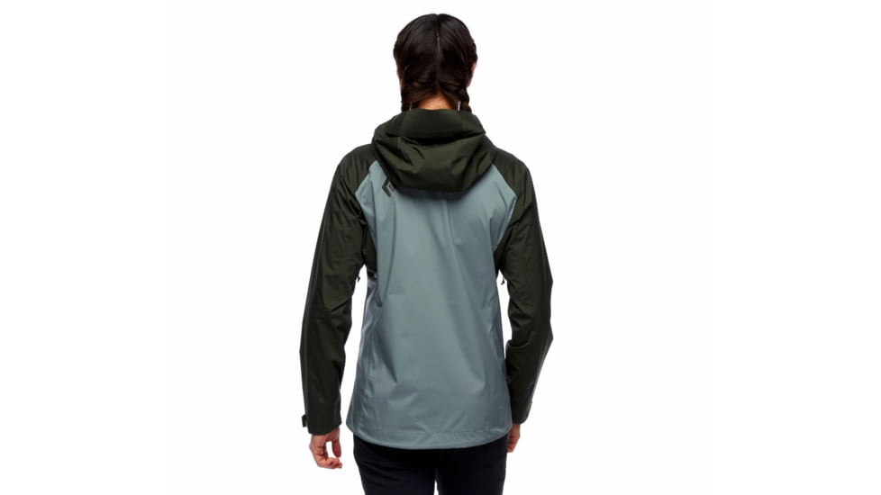 Black Diamond Stormline Stretch Rain Shell - Womens, Cypress/Storm Blue, Extra Small, APM6979159XSM1