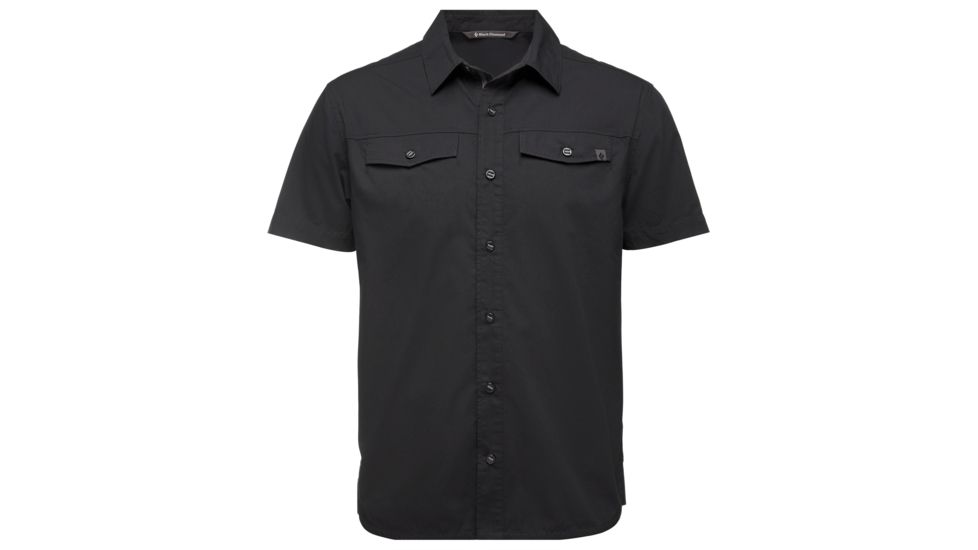Black Diamond Technician Mens Short Sleeve Shirt, Black, Medium, APB94J015MED1