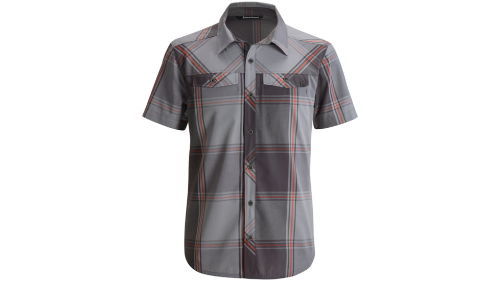 Technician Short Sleeve Shirt - Mens-Nickel/Slate Plaid-Medium