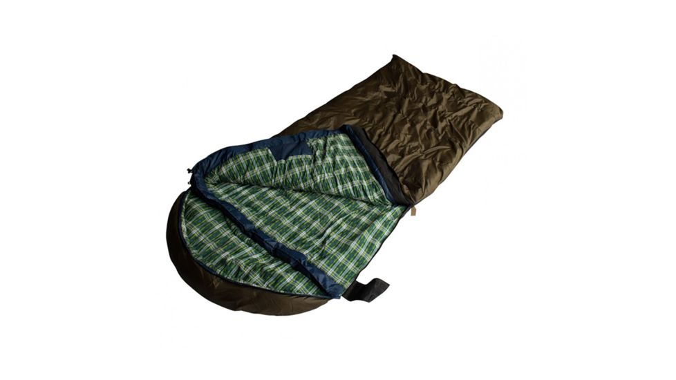 Black Pine Sports Comfort Tour+20 Sleeping Bag, Green, Large, 30006