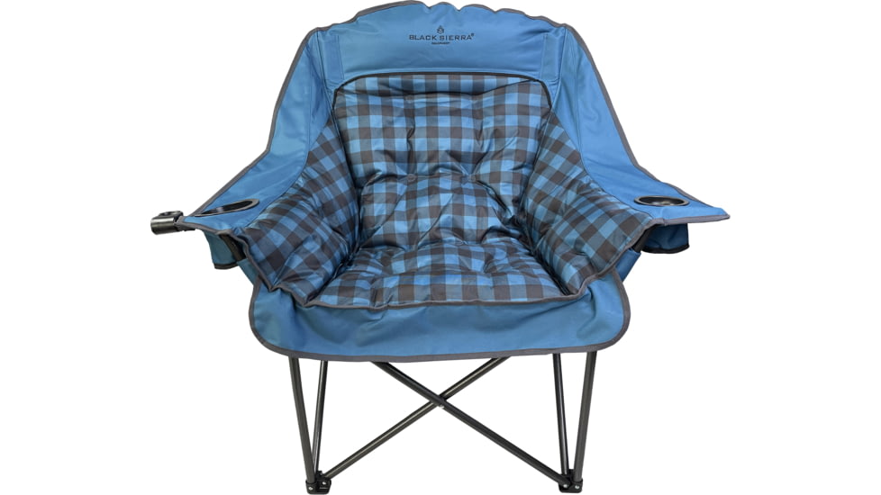 BLACK SIERRA EQUIPMENT Comfort Cloud Chair , Buffalo Check Blue, QACH-017C-BLU-BSE