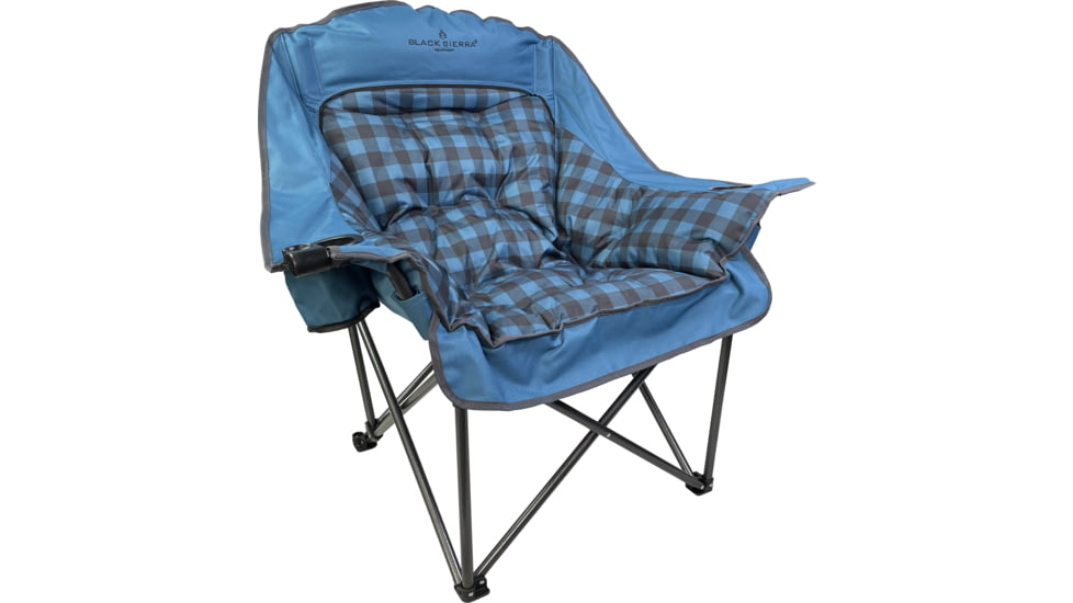 BLACK SIERRA EQUIPMENT Comfort Cloud Chair , Buffalo Check Blue, QACH-017C-BLU-BSE