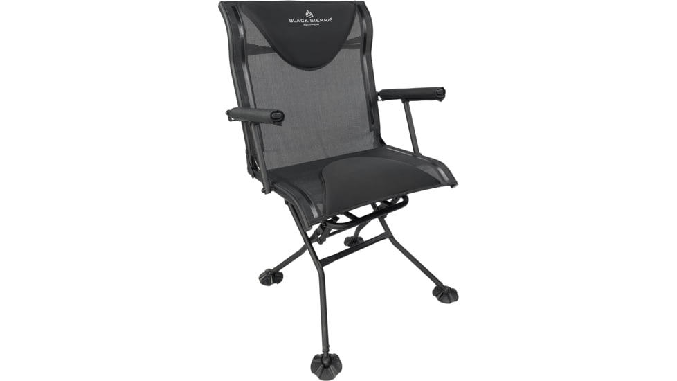 BLACK SIERRA EQUIPMENT Deluxe Swivel Chail, Black, HCH-001-BK