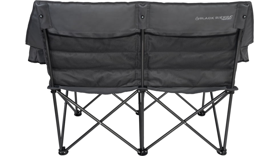BLACK SIERRA EQUIPMENT Doublewide Padded Sofa, Black, C, DWCH-004-BLK-BSE