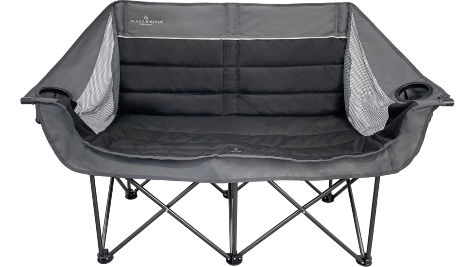 BLACK SIERRA EQUIPMENT Doublewide Padded Sofa, Black, M, DWCH2-004-BLK-BSE