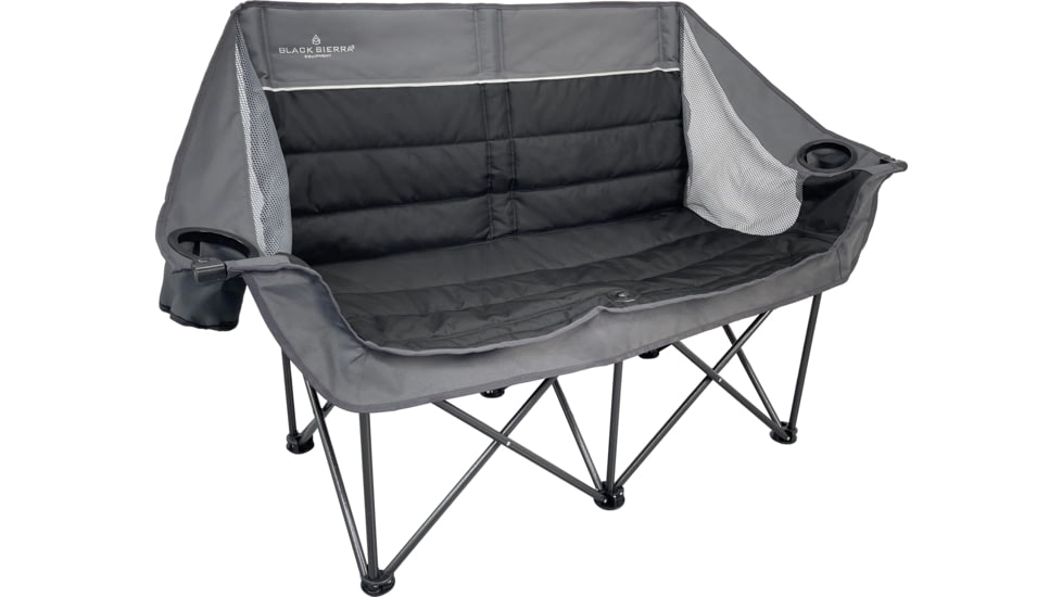 BLACK SIERRA EQUIPMENT Doublewide Padded Sofa, Black, M, DWCH2-004-BLK-BSE